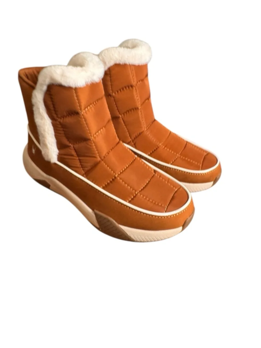Women's Spyder Roasted Pecan White Lumi Winter Boots US 8